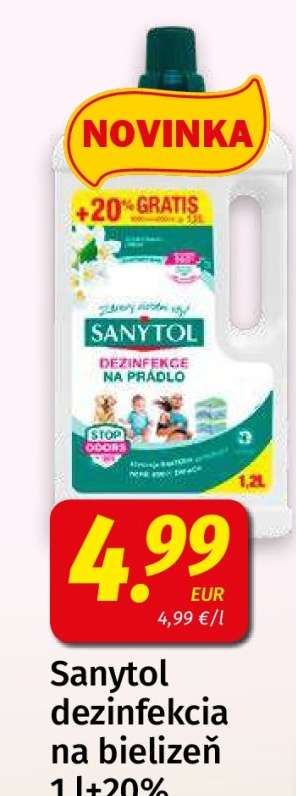 Sanytol dezinfekcia na bielizeň 1 l+20%