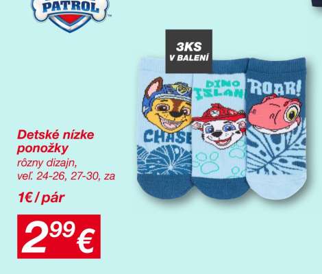 Detské nízke ponožky