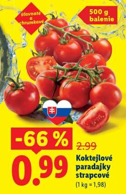Koktejlové paradajky strapcové