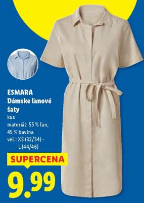 ESMARA Dámske ľanové šaty
