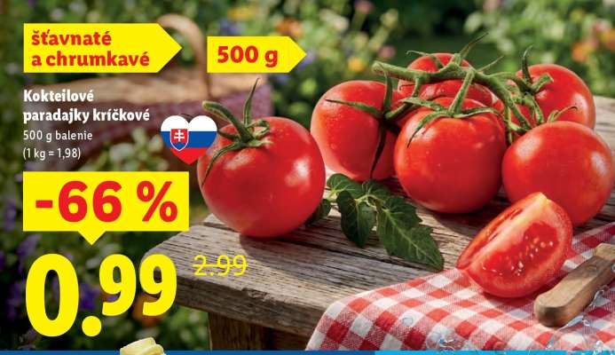Kokteilové paradajky kríčkové
