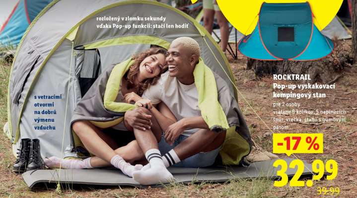 ROCKTRAIL Pop-up vyskakovací kempingový stan