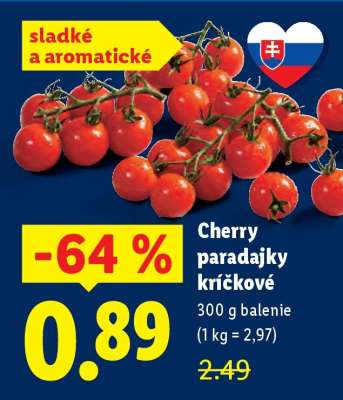 Cherry paradajky kríčkové
