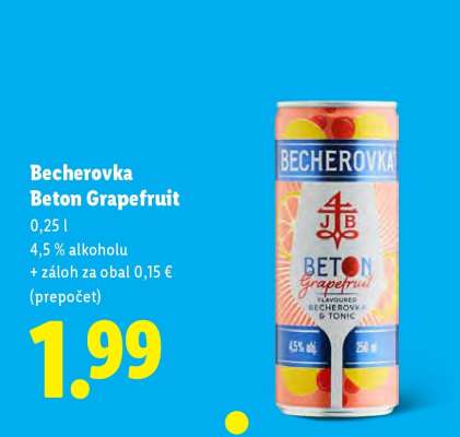 BECHEROVKA BETON GRAPEFRUIT