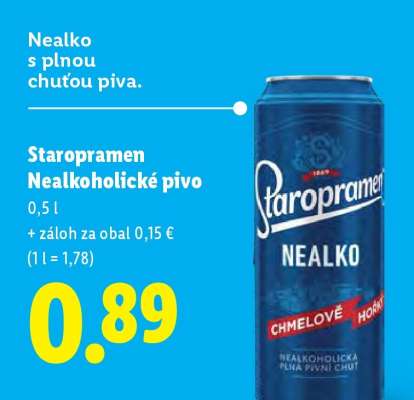 Staropramen nealkoholické pivo