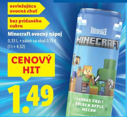 Minecraft ovocný nápoj