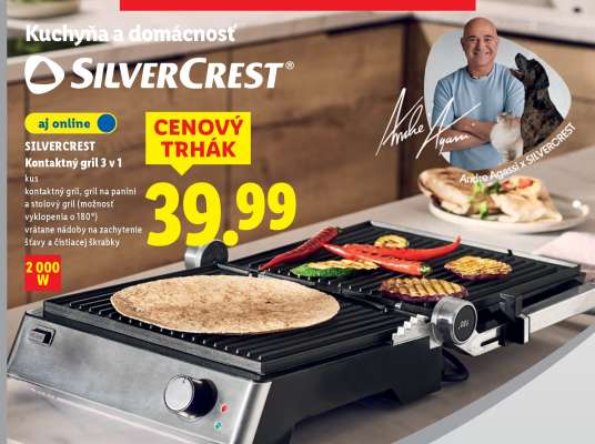 Silvercrest Kontaktný gril 3 v 1