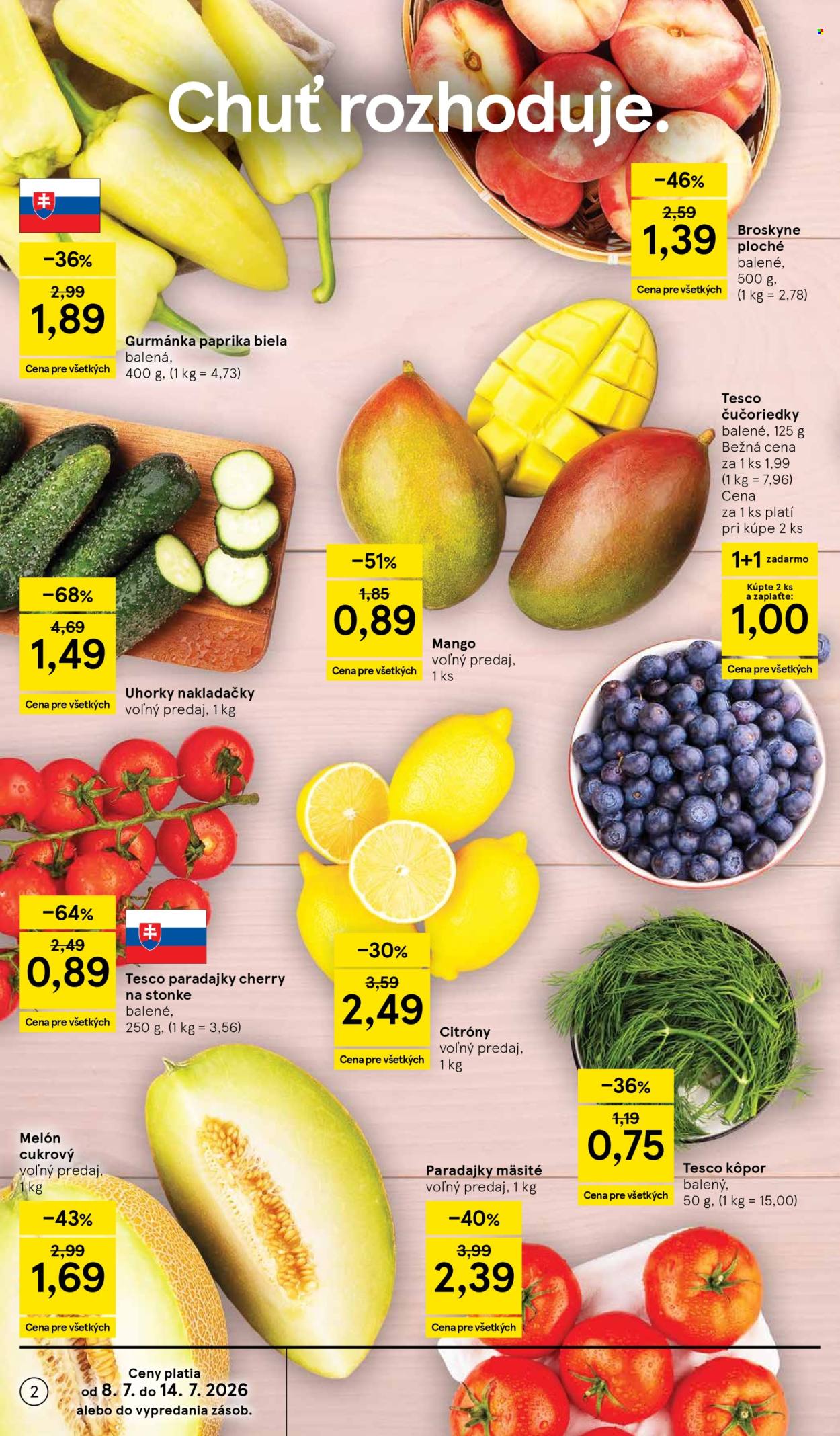 Leták TESCO - 8.7.2026 - 14.7.2026. Strana 2