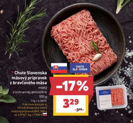 Chute Slovenska Mäsový prípravok z bravčového mäsa
