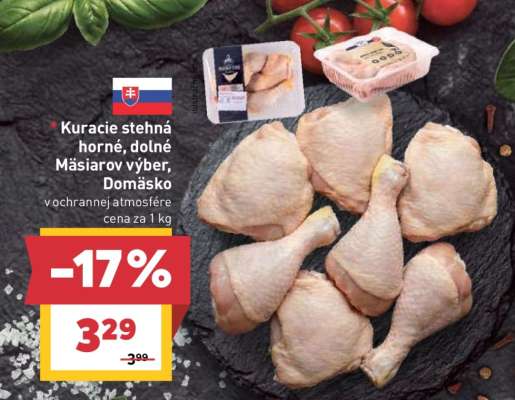 Kuracie stehná horné, dolné Mäsiarov výber, Domäško
