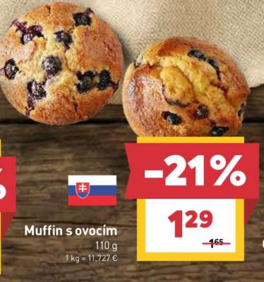 Muffin s ovocím