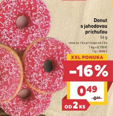DONUT S JAHODOVOU PRÍCHUŤOU