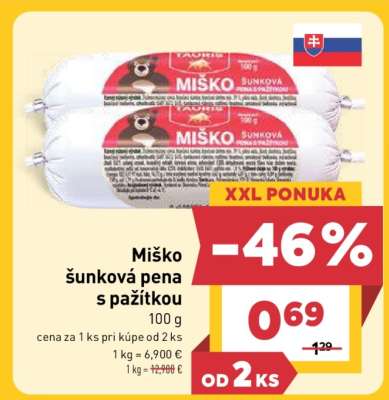 Miško šunková pena s pažitkou