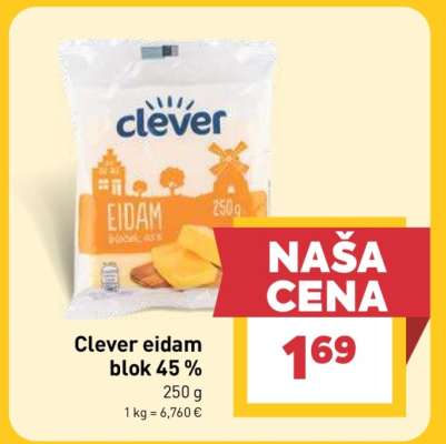 Clever eidam blok 45 %