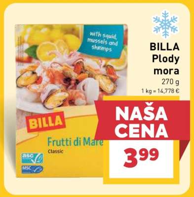 BILLA plody mora