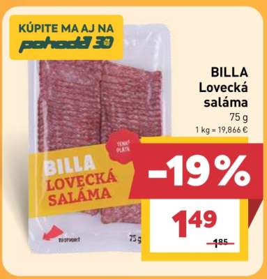 BILLA Lovecká saláma