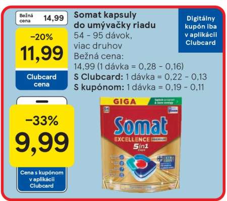 Somat kapsuly do umývačky riadu