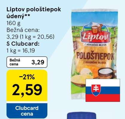 Liptov Pološtiepok údený