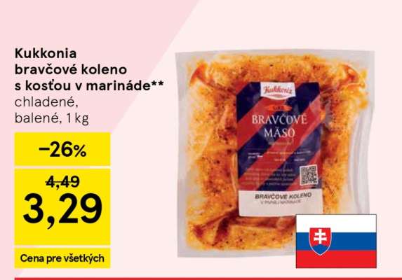 Kukkonia bravčové koleno s kosťou v marináde