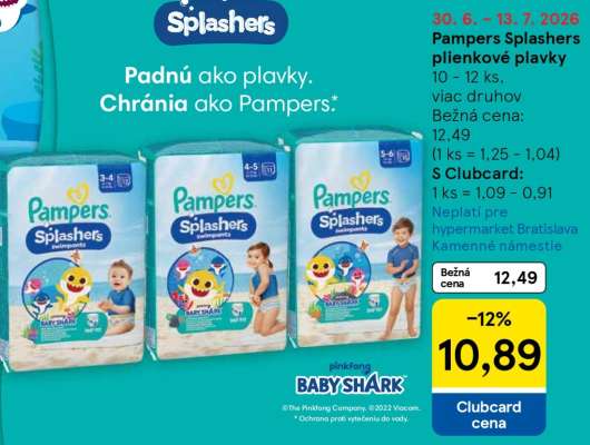Pampers Splashers plienkové plavky**