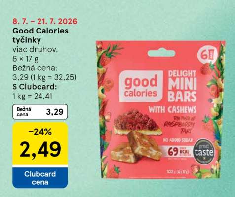 Good Calories tyčinky