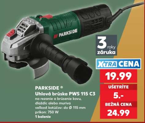 PARKSIDE Uhlová brúska PWS 115 C3