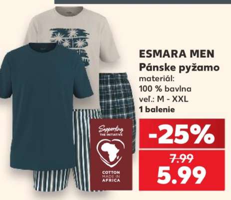 Esmara men Pánske pyžamo