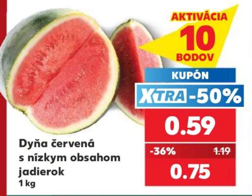 Dyňa červená s nízkym obsahom jadierok