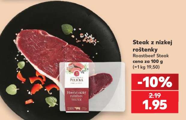 Steak z nízkej roštenky