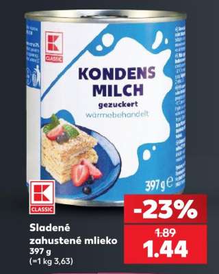 Sladené zahustené mlieko