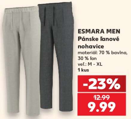 ESMARA MEN Pánske ľanové nohavice