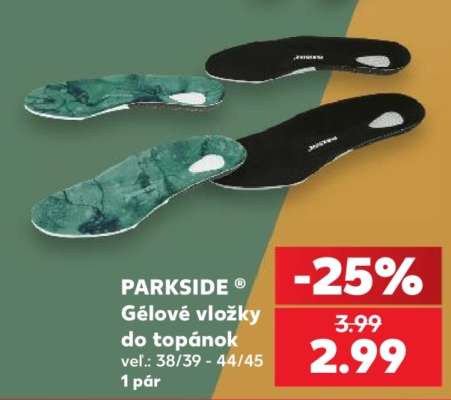 PARKSIDE® Gélové vložky do topánok