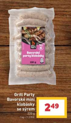 Grill Party Bavorské mini klobásky se sýrem