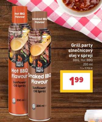 Grill party slnečnicový olej v spreji
