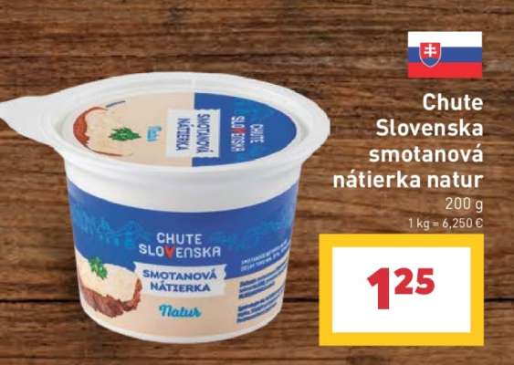 Chute Slovenska smotanová nátierka natur