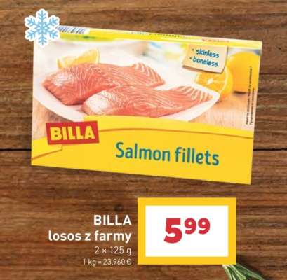 BILLA losos z farmy