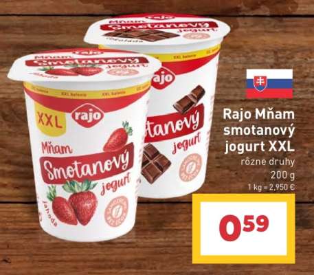 Rajo Mňam smotanový jogurt XXL