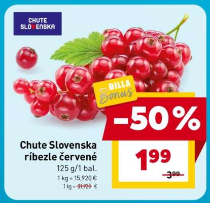Chute Slovenska Ríbezle červené