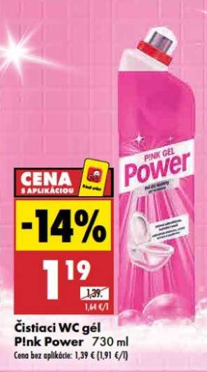 Čistiaci WC gél Pink Power 730 ml