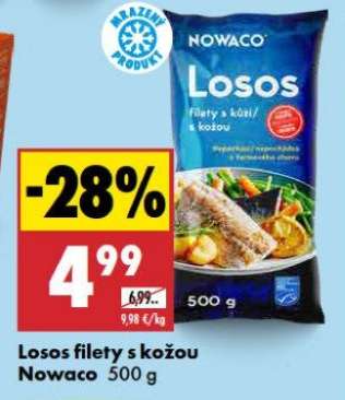 Losos filety s kožou Nowaco 500 g