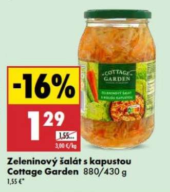 Zeleninový šalát s kapustou Cottage Garden 880/430 g