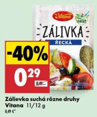 Zálievka suchá rôzne druhy Vitana 11/12 g