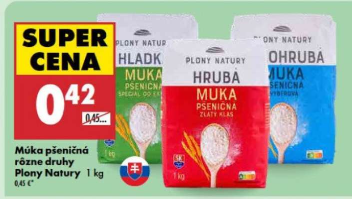 Múka pšeničná rôzne druhy Plony Natury 1 kg