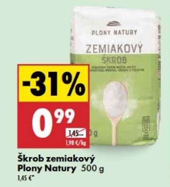 Škrob zemiakový Plony Natury 500 g