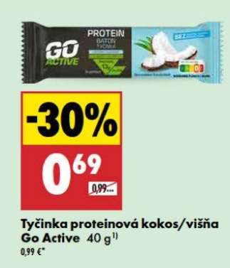 Tyčinka proteinová kokos/višňa Go Active 40 g