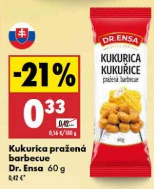 Kukurica pražená barbecue Dr. Ensa 60 g