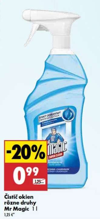 Čistič okien rôzne druhy Mr Magic 1 l