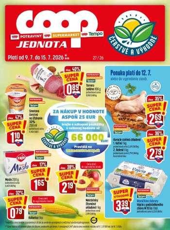 Leták COOP Jednota - 9.7.2026 - 15.7.2026.
