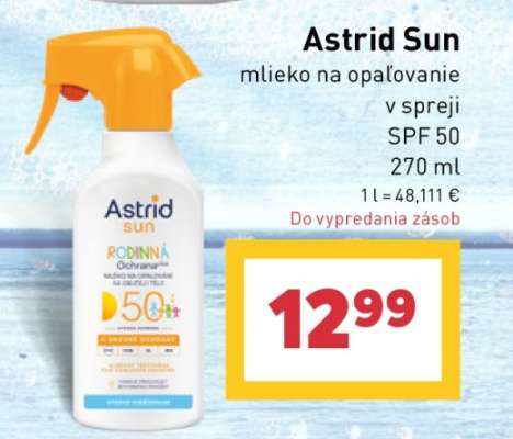 Astrid Sun mlieko na opaľovanie v spreji SPF 50 270 ml