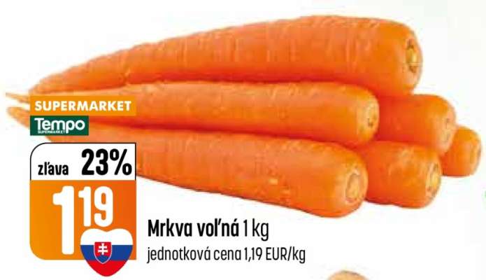 MRKVA VOĽNÁ 1 kg